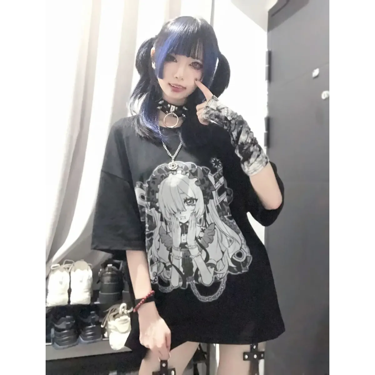 Camiseta Gráfica Hada Harajuku