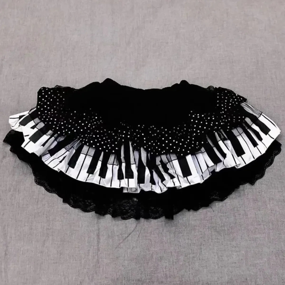 Falda Harajuku Gothic Lolita de Encaje – Punk Hada Grunge Kawaii Y2K