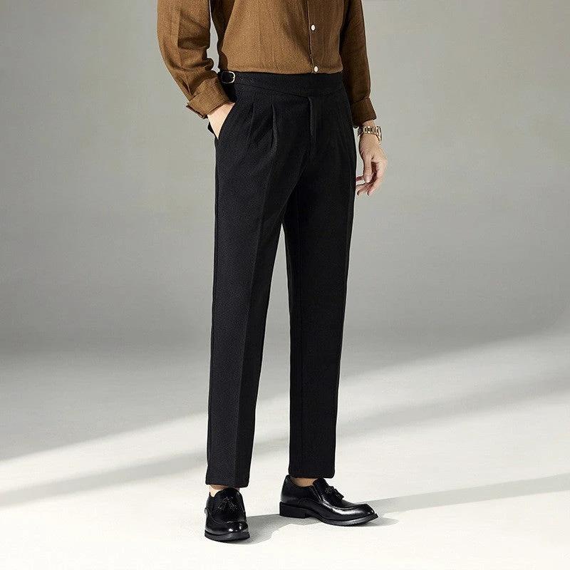 Pantalones casuales de negocios de corte entallado para hombre
