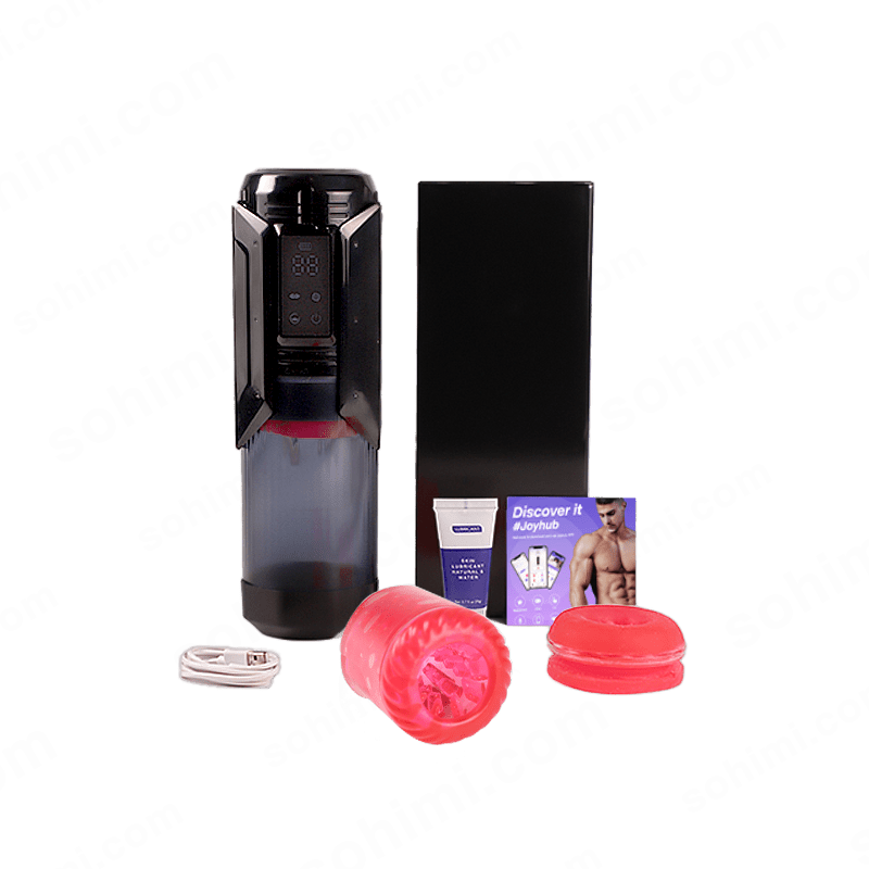 Estimulador masculino Gatling con control por aplicación, con empuje y rotación