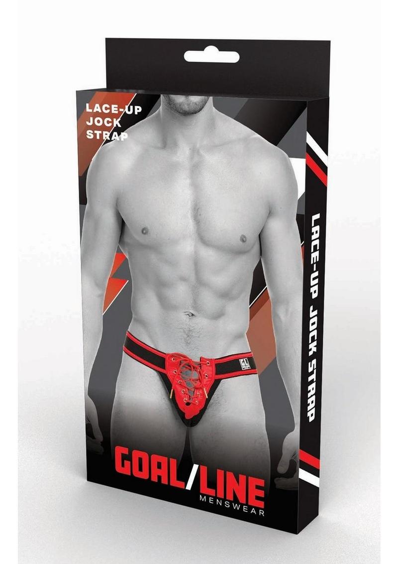 Suspensorio con cordones Goal Line (talla pequeña) - Rojo