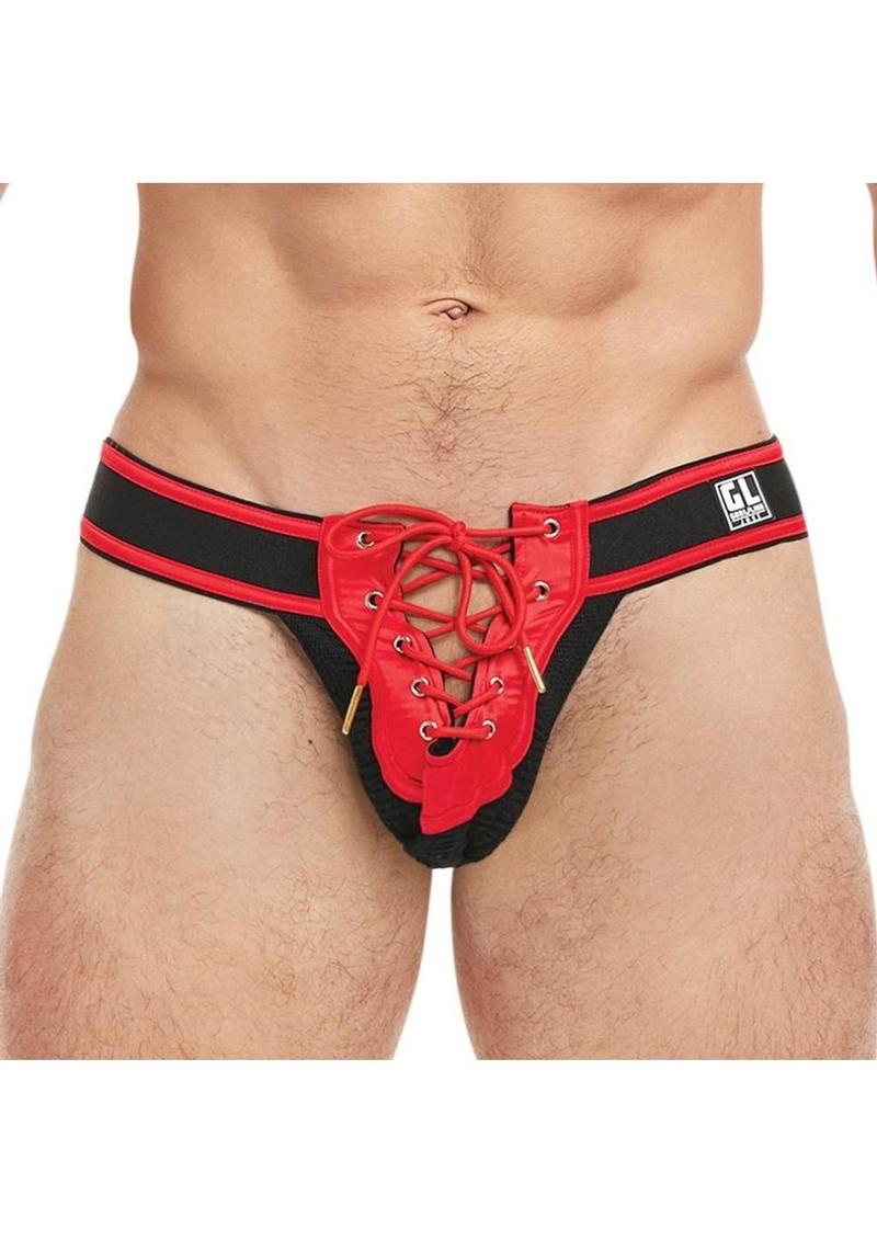 Suspensorio con cordones Goal Line (talla pequeña) - Rojo