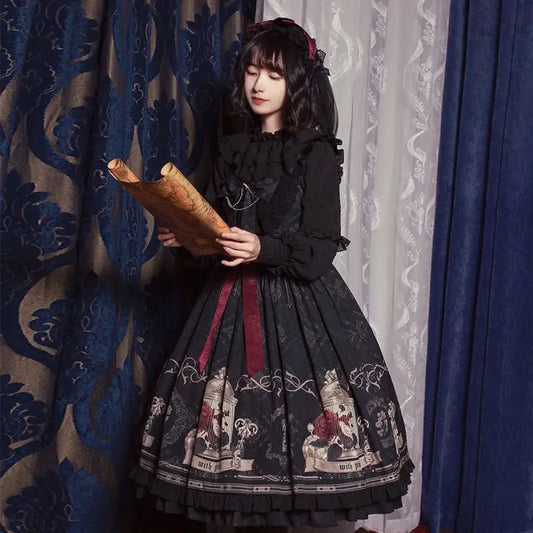 Vestido Estampado Gothic Lolita
