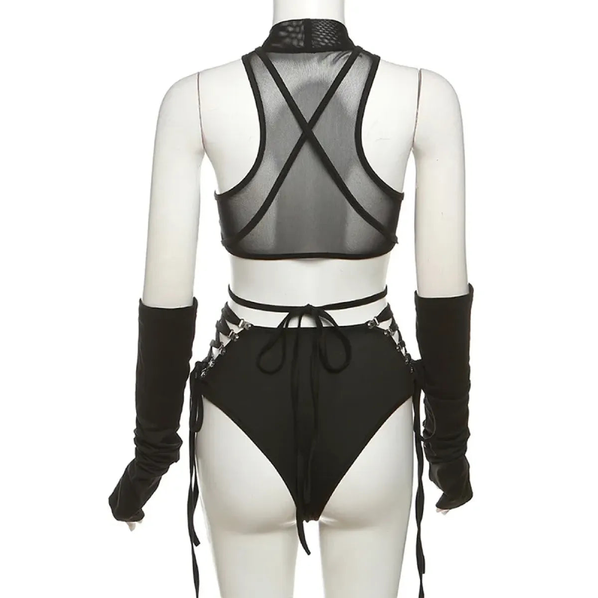 Traje gótico tecnológico ahuecado