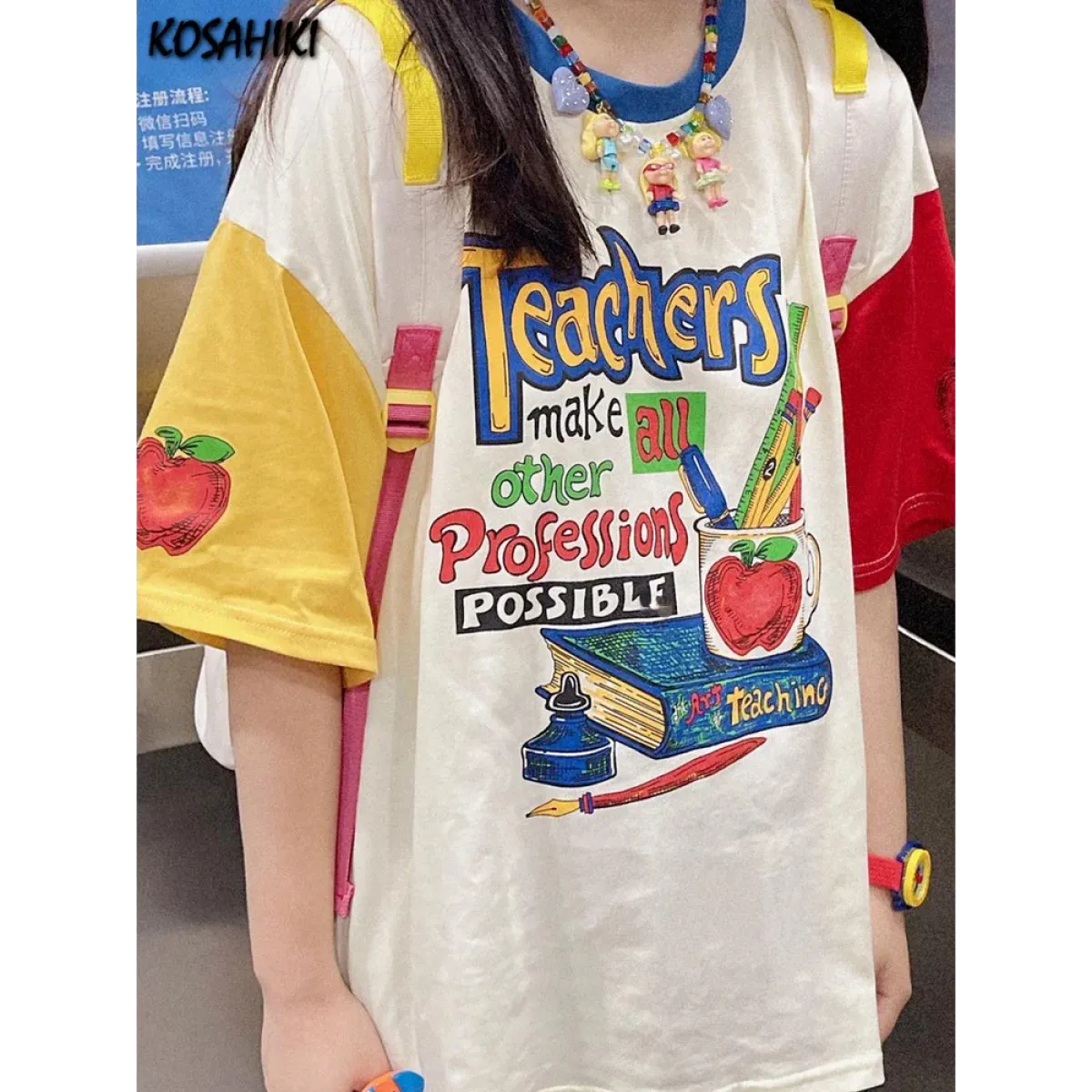 Camiseta estilo coreano Harajuku