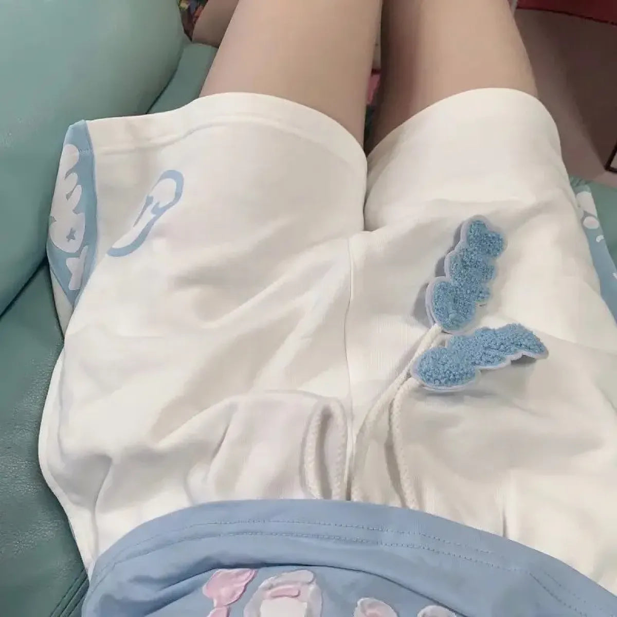 Pantalones cortos de vendaje pastel Harajuku