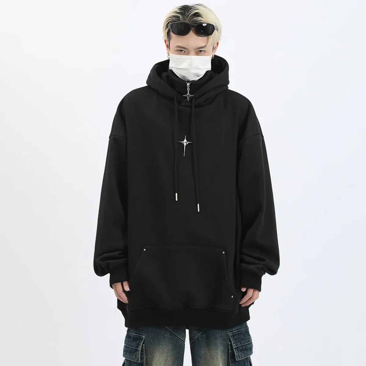 Sudadera Harajuku de cuello alto
