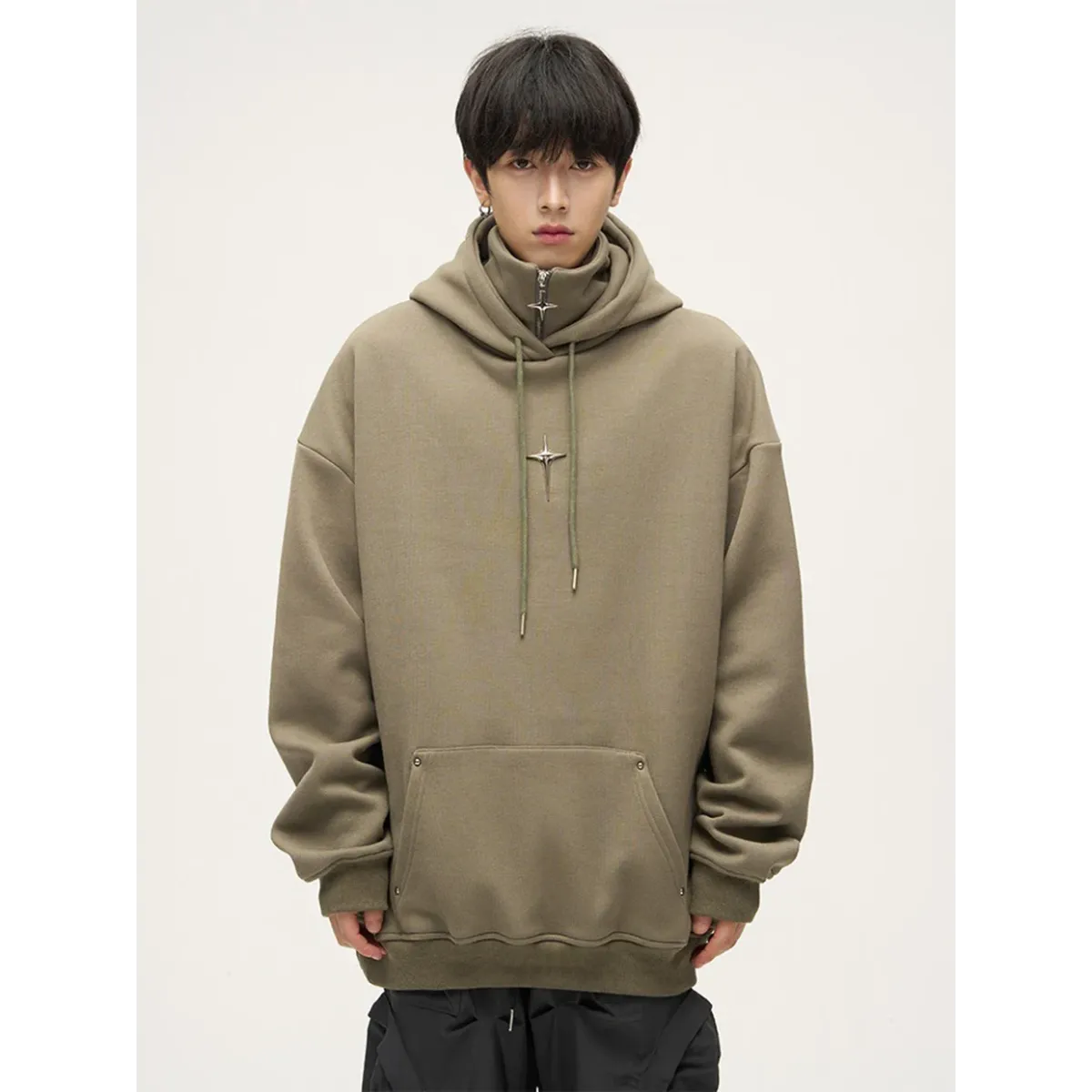 Sudadera Harajuku de cuello alto