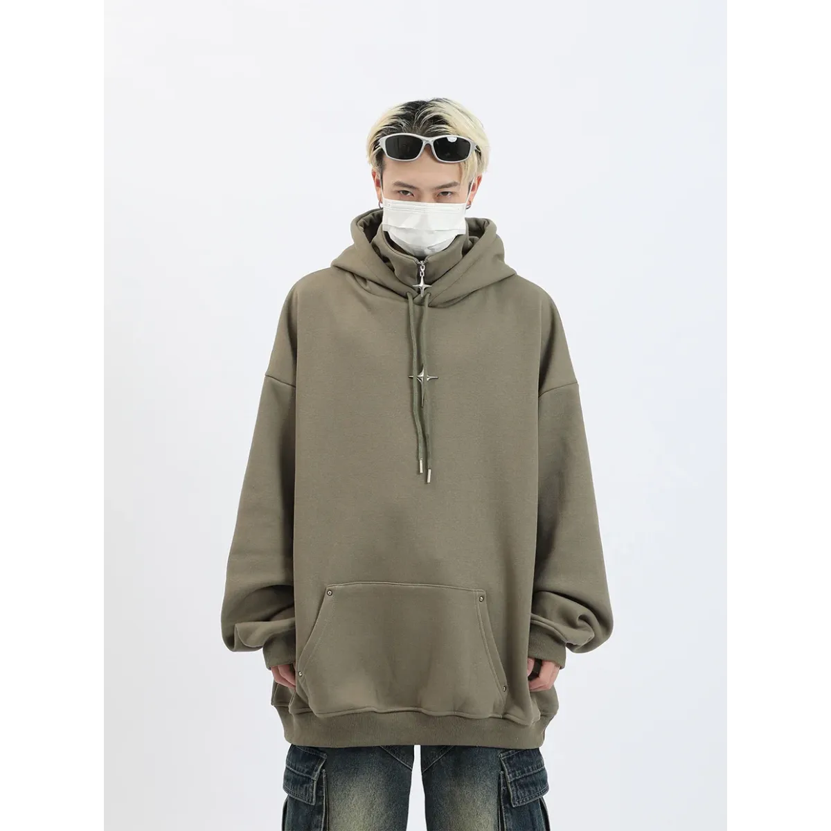 Sudadera Harajuku de cuello alto
