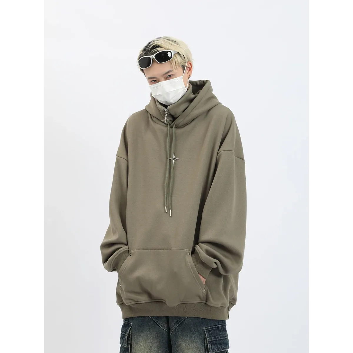 Sudadera Harajuku de cuello alto