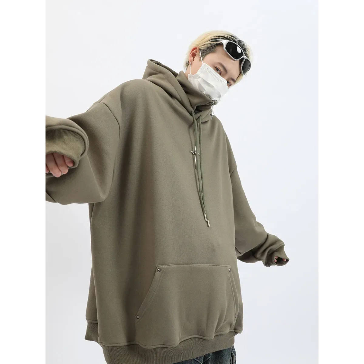 Sudadera Harajuku de cuello alto