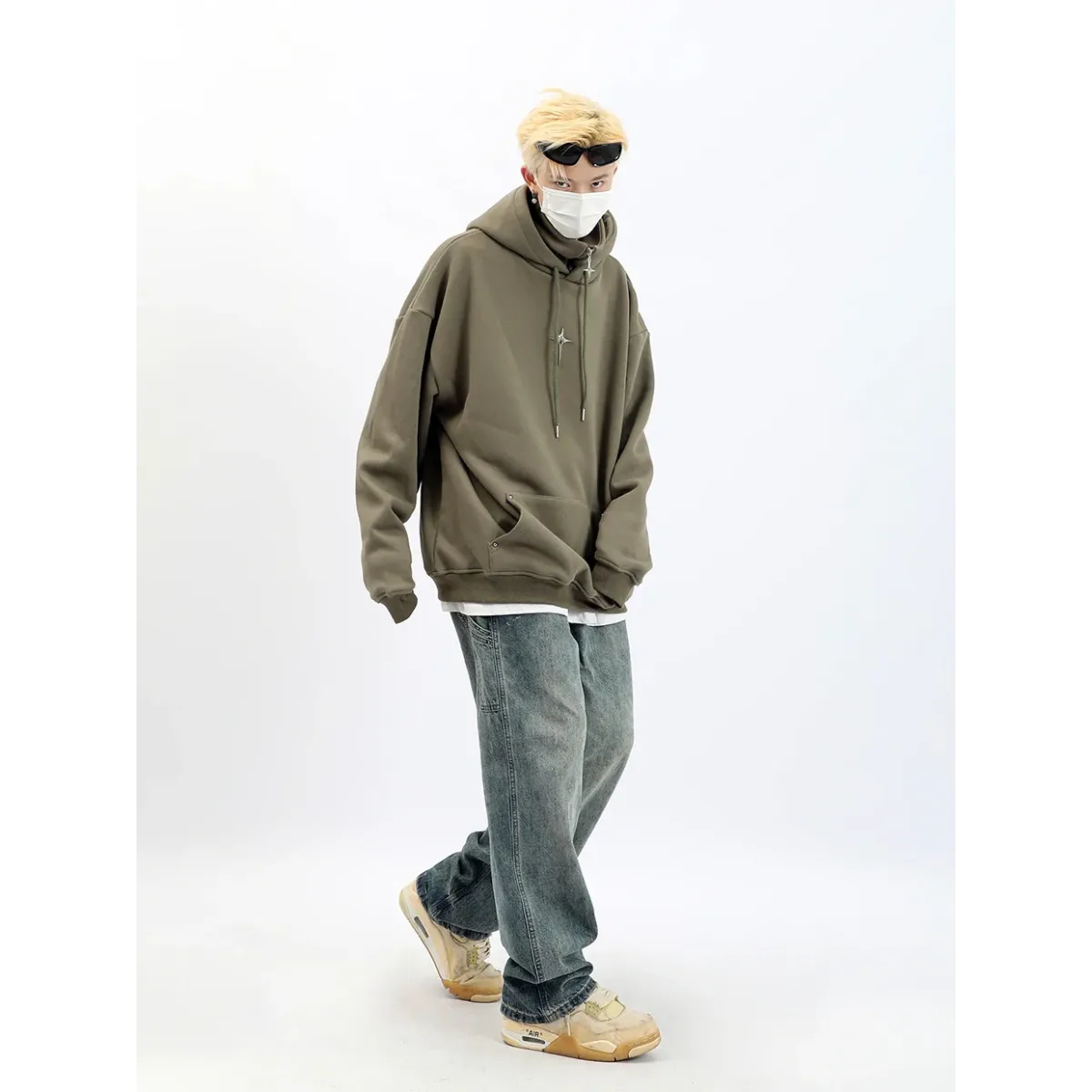 Sudadera Harajuku de cuello alto