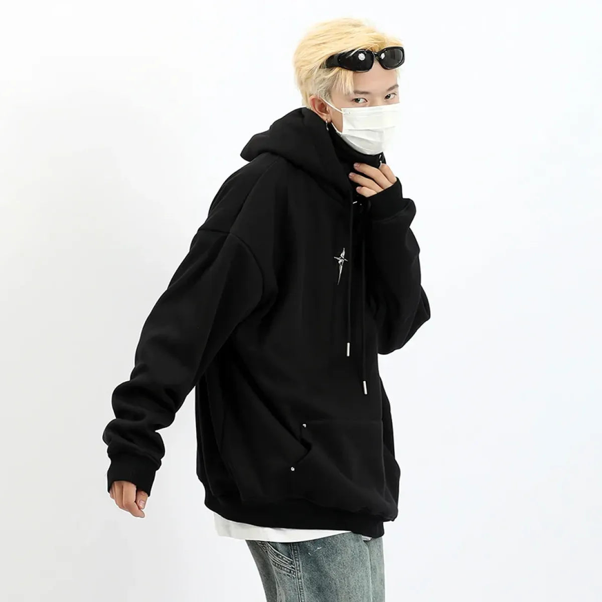 Sudadera Harajuku de cuello alto