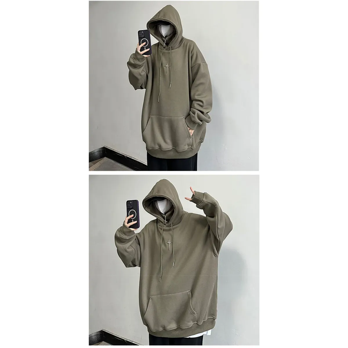 Sudadera Harajuku de cuello alto