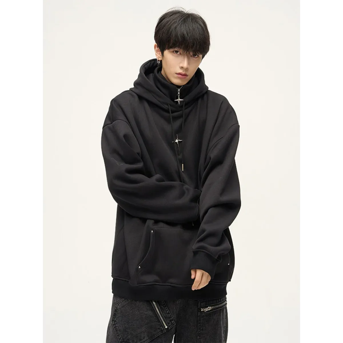 Sudadera Harajuku de cuello alto