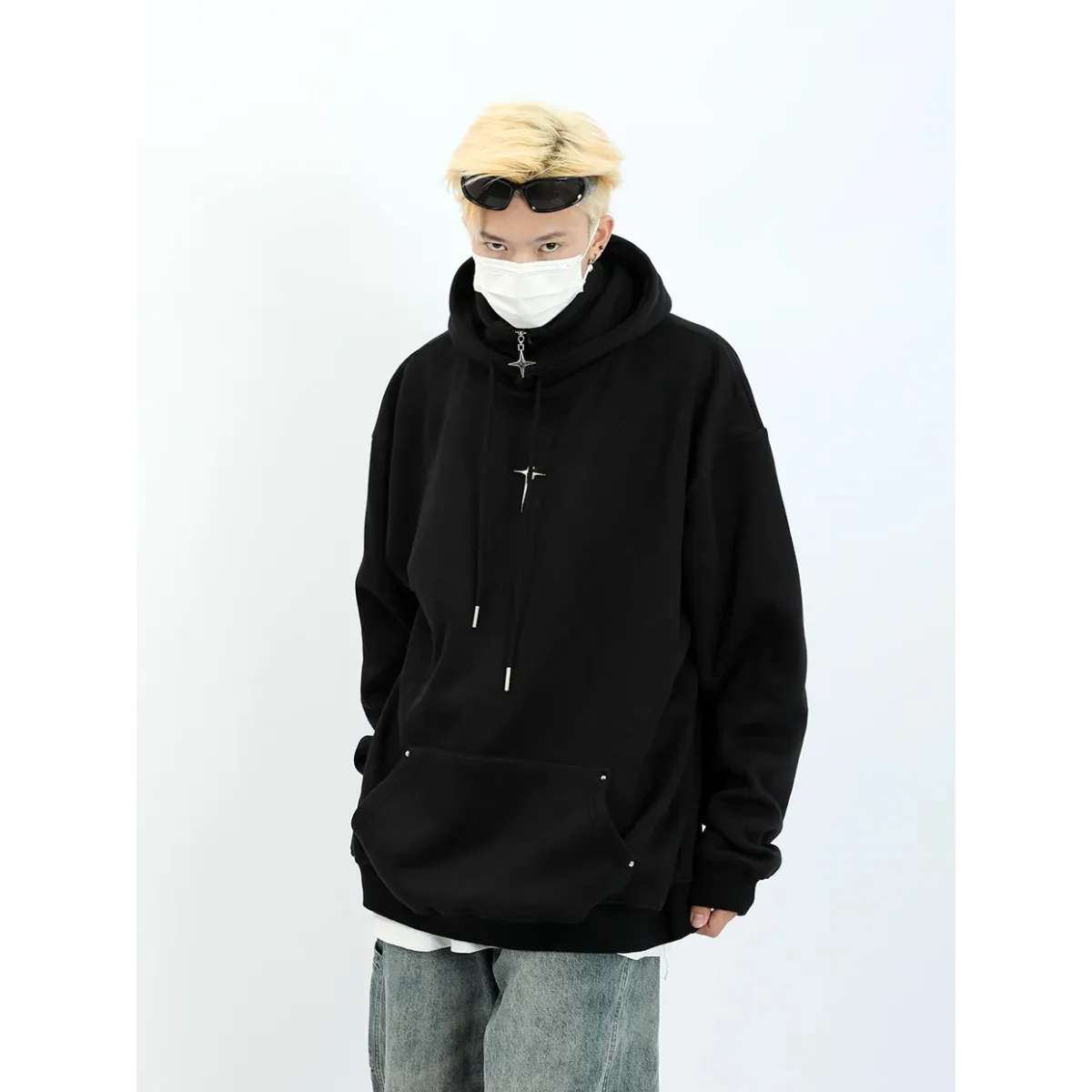 Sudadera Harajuku de cuello alto