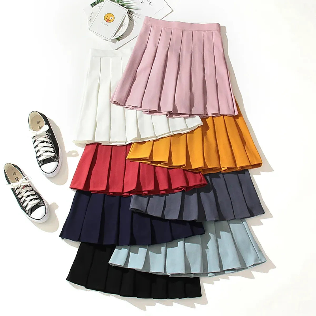 Falda plisada de talle alto - Estilo marinero Kawaii Harajuku Lolita