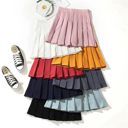 Falda plisada de talle alto - Estilo marinero Kawaii Harajuku Lolita