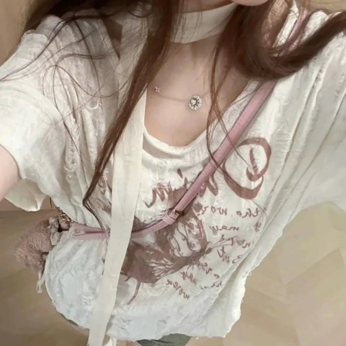 Camiseta Harajuku Drift con la letra T