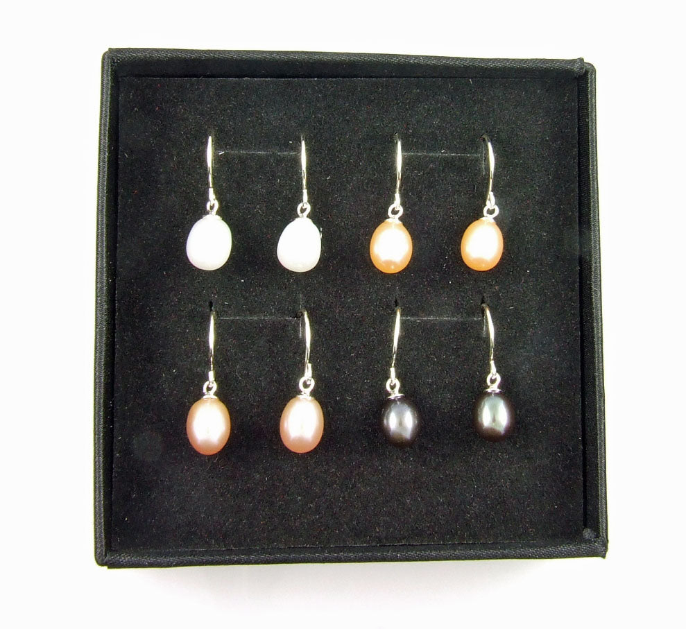 Juegos de joyas de plata de ley con perlas de agua dulce