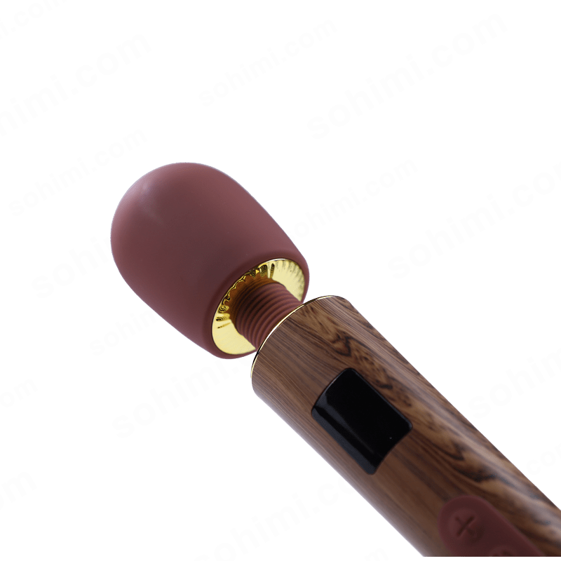 JUPITER|Wood-textured Cordless Rechargeable Handheld Wand Massager