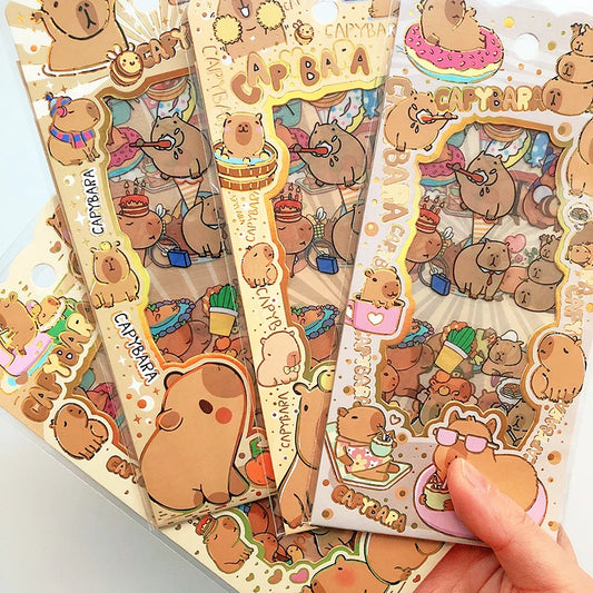 Pegatinas Decorativas de Capibara Kawaii
