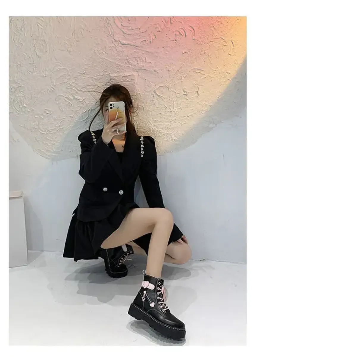 Botas de plataforma Kawaii