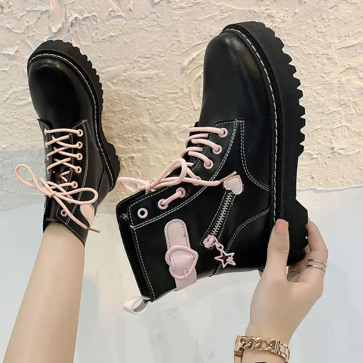 Botas de plataforma Kawaii