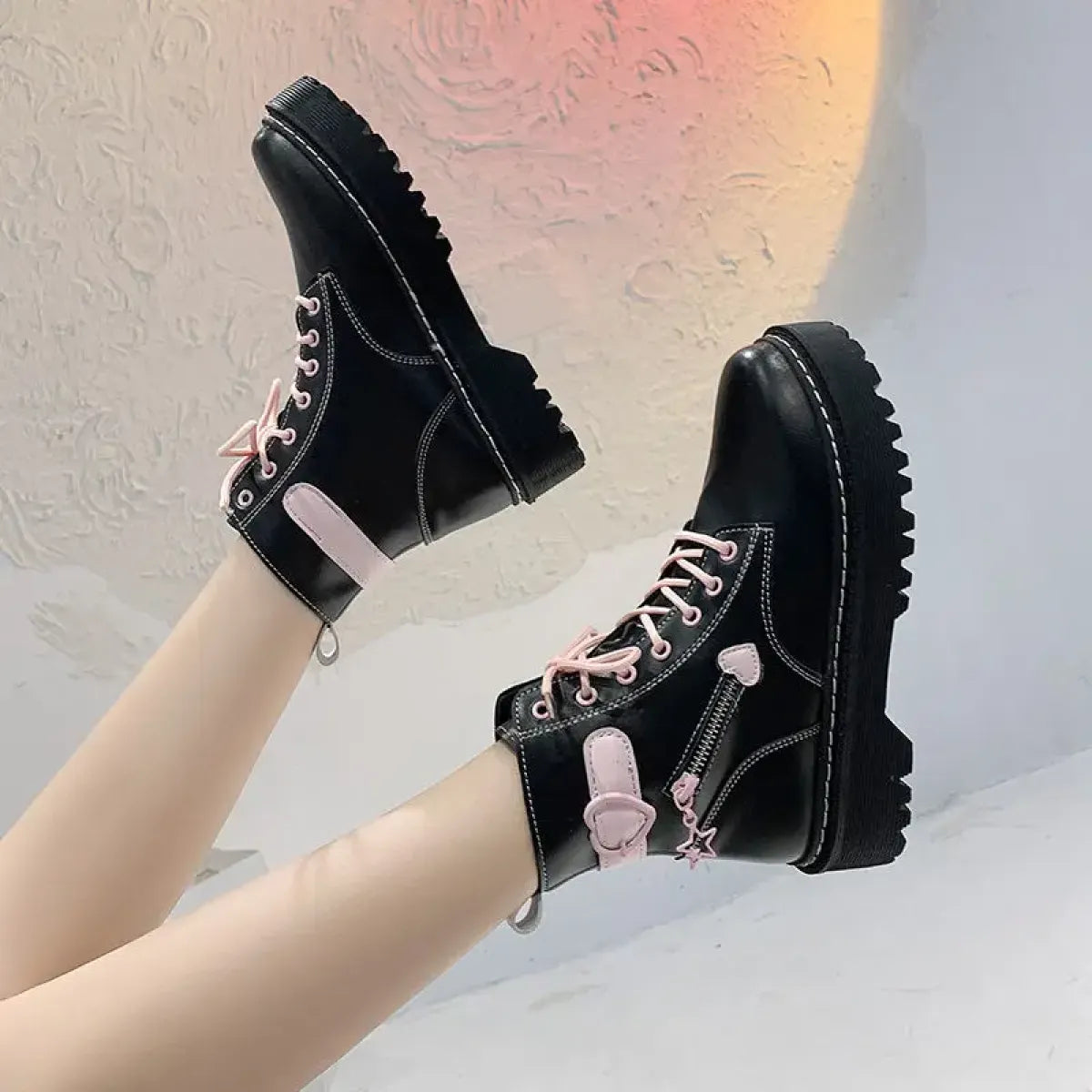 Botas de plataforma Kawaii