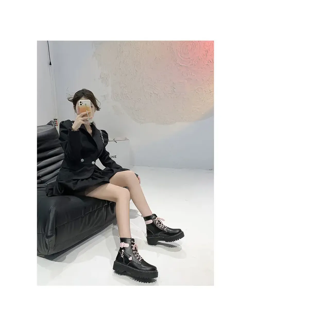 Botas de plataforma Kawaii