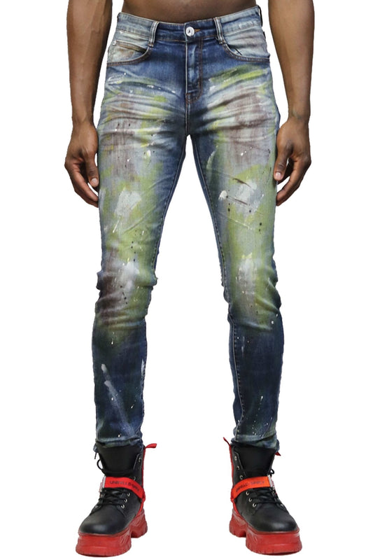 Pantalones vaqueros ajustados lavados Ensign
