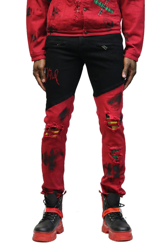 Pantalones de sarga lavados de dos tonos Epic Premium Skinny