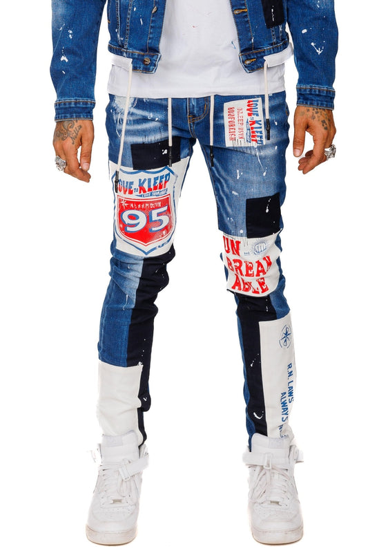 Pantalones vaqueros ajustados lavados Lotus