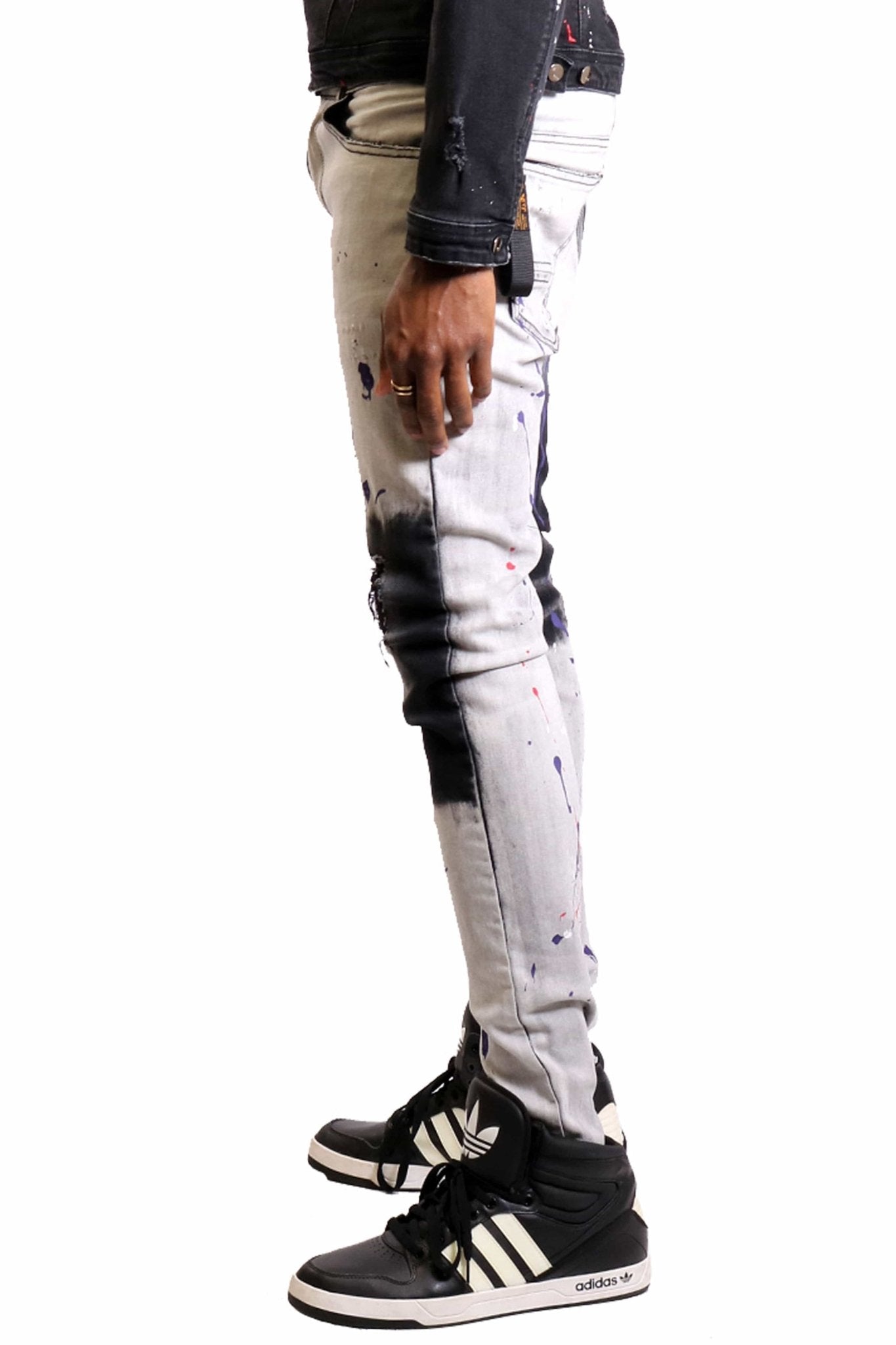 Pantalones vaqueros ajustados lavados Russel