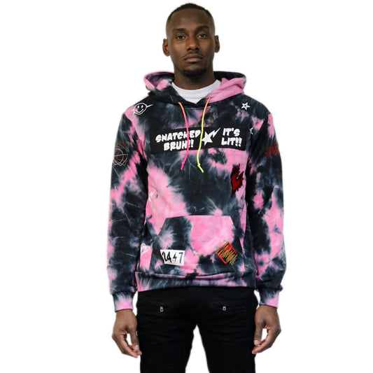 Sudadera con capucha Merlot Premium Tiedye