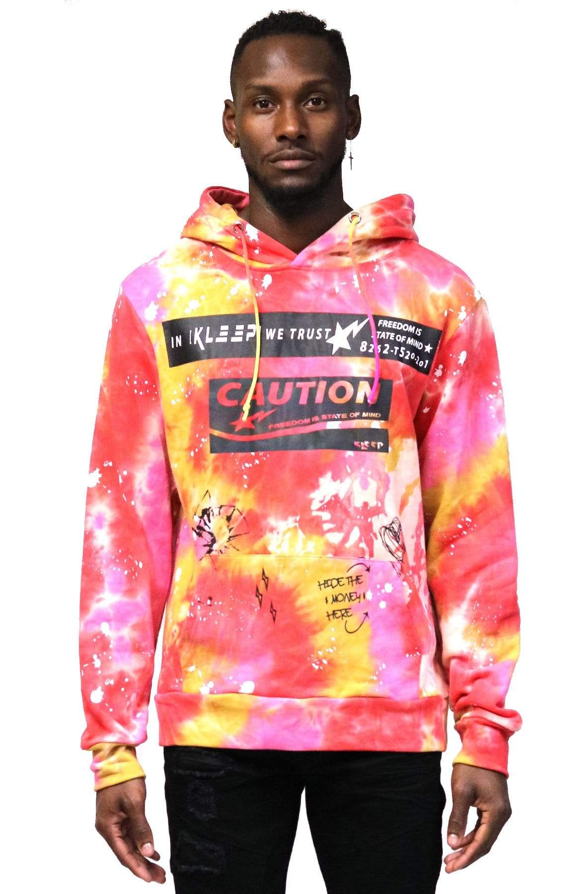 Sudadera con capucha premium con efecto tie dye de Mulberry para hombre