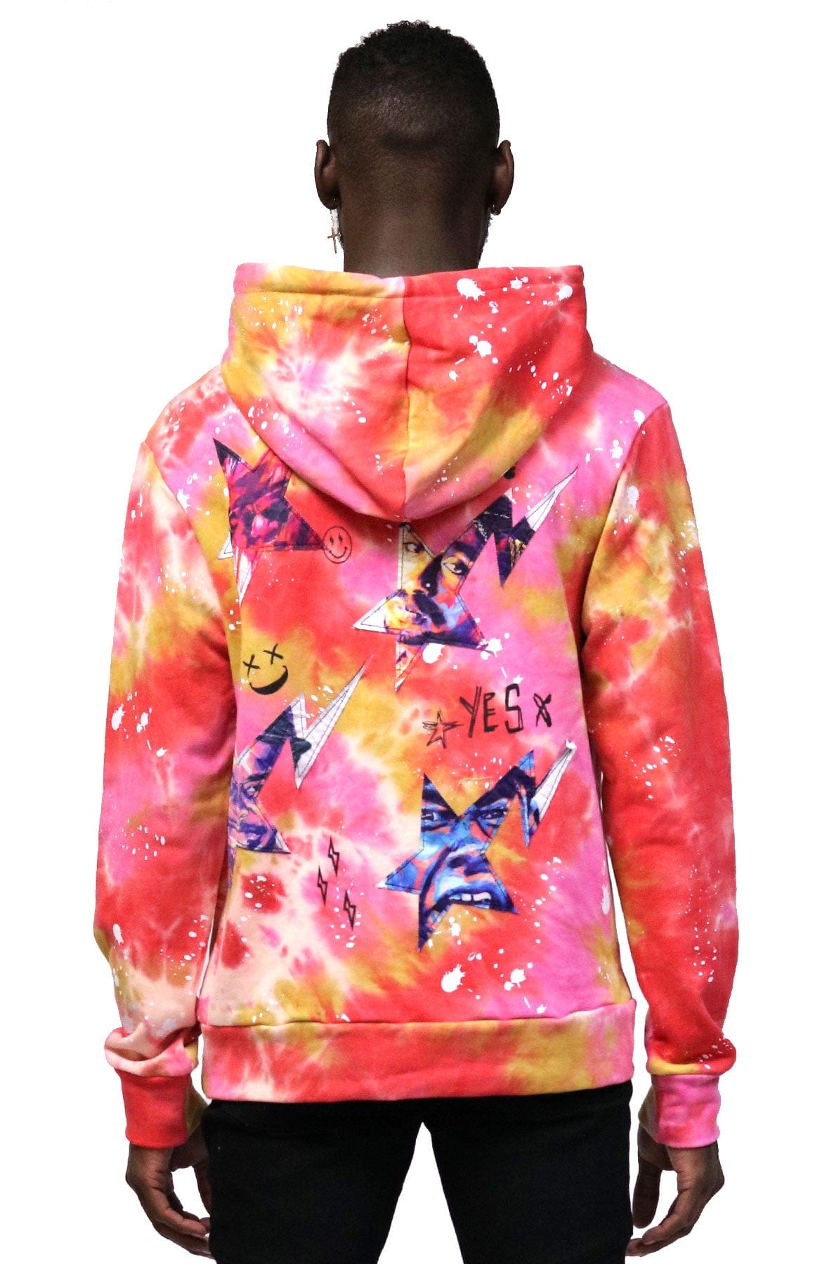 Sudadera con capucha premium con efecto tie dye de Mulberry para hombre