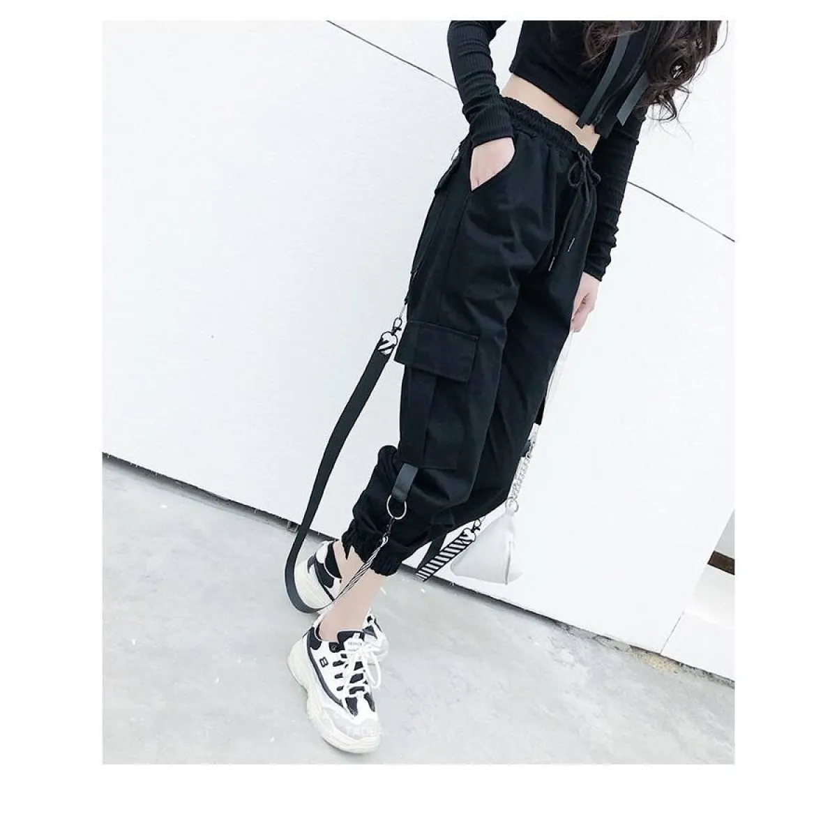 Pantalones cargo coreanos casuales
