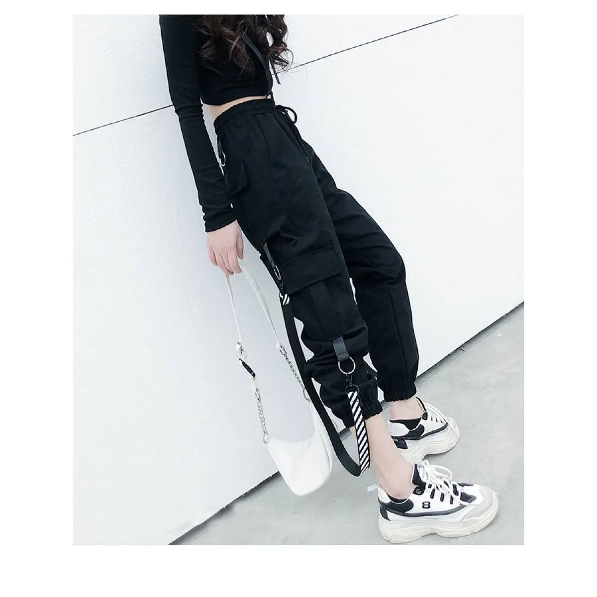 Pantalones cargo coreanos casuales