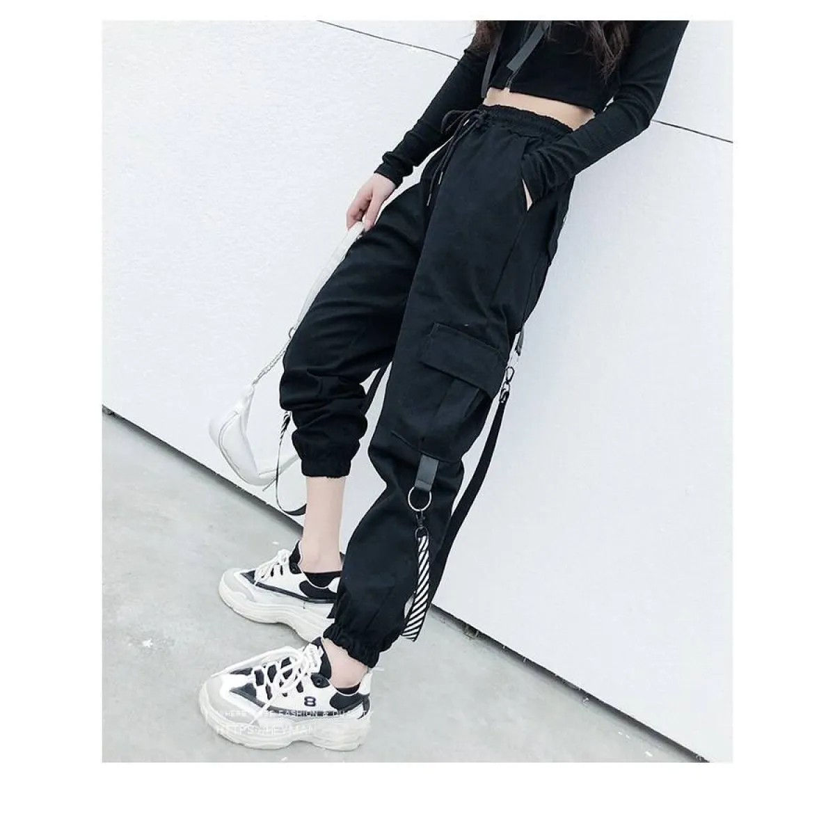Pantalones cargo coreanos casuales