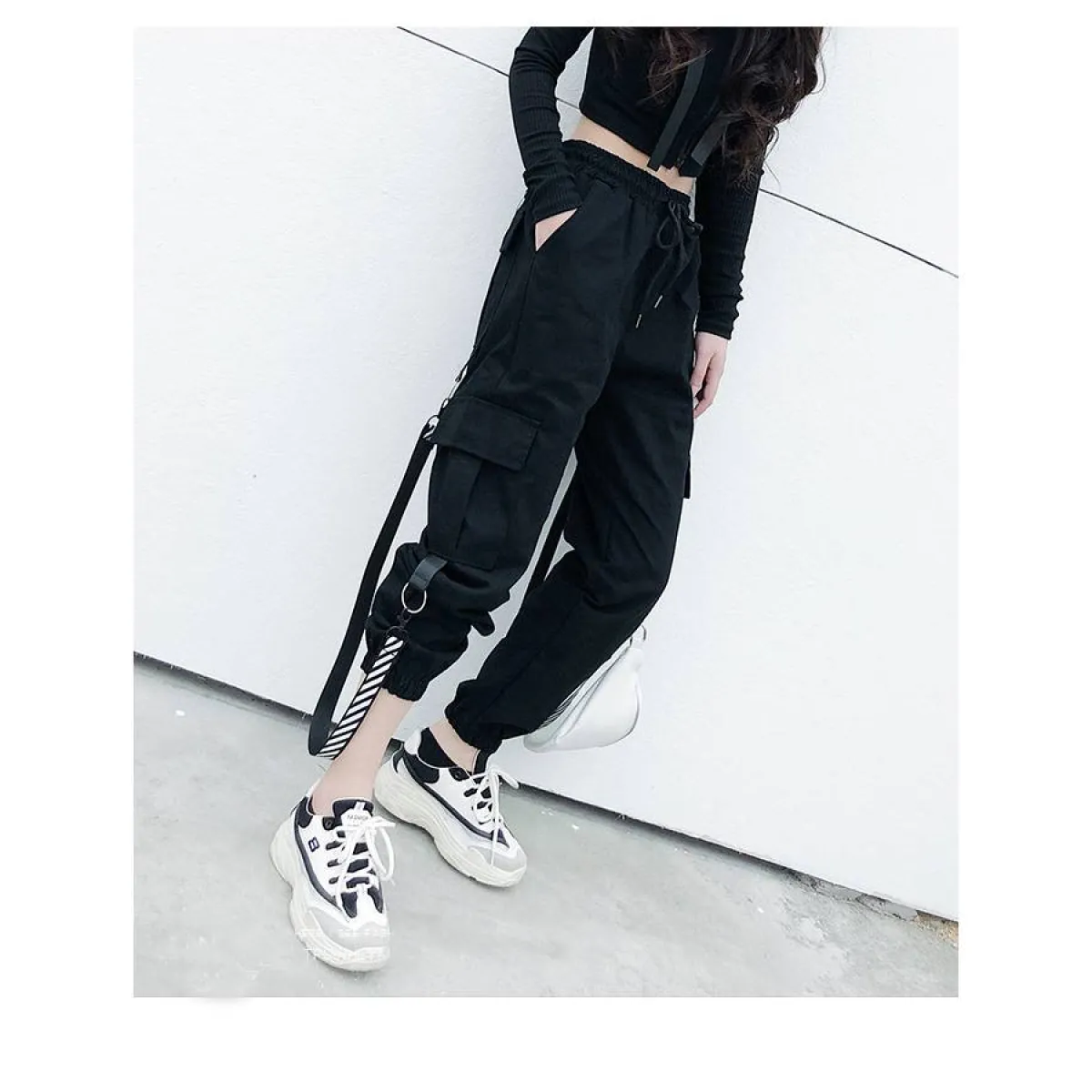 Pantalones cargo coreanos casuales