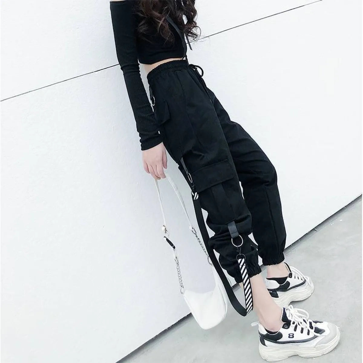 Pantalones cargo coreanos casuales