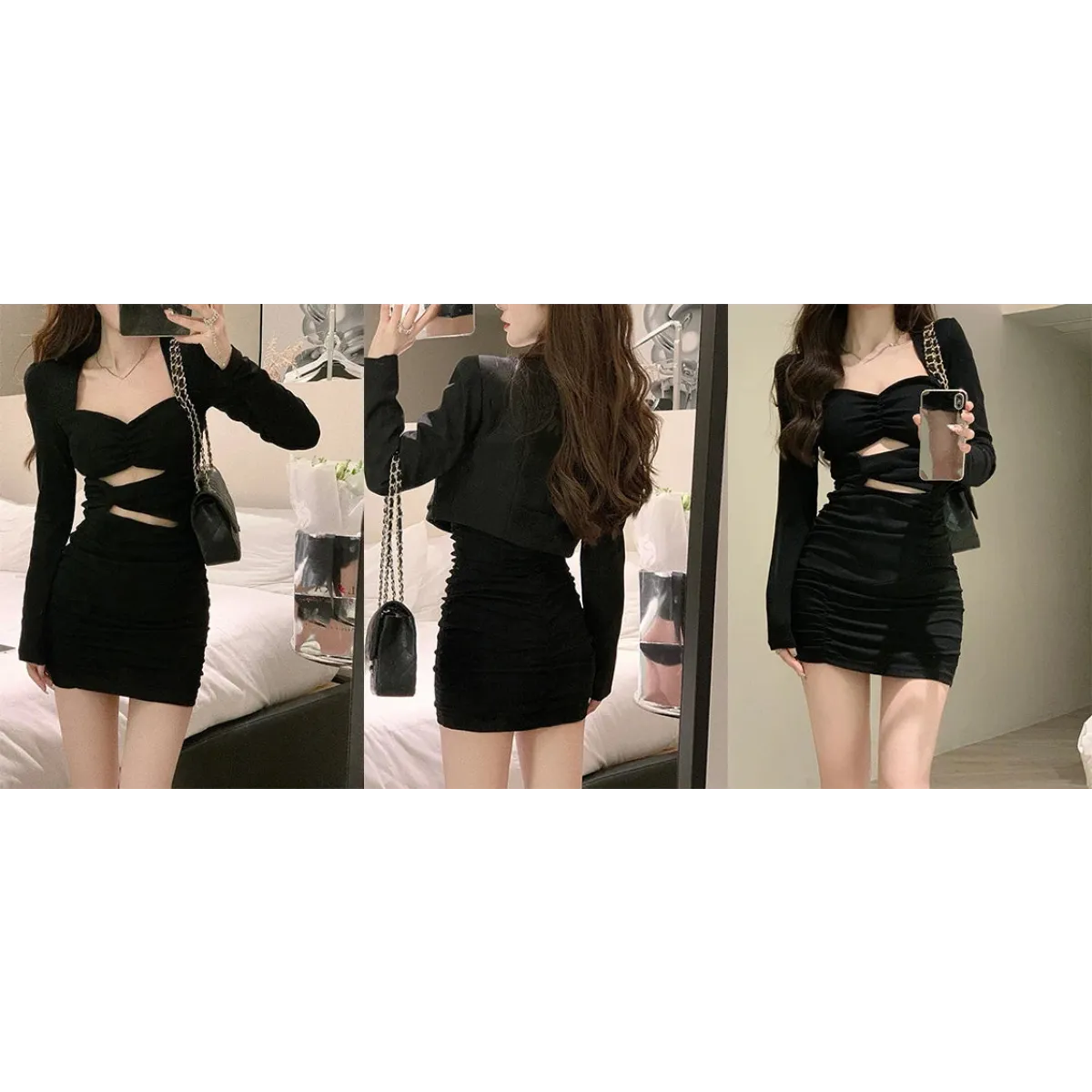 Vestido de punto de encaje estilo Mori Girl