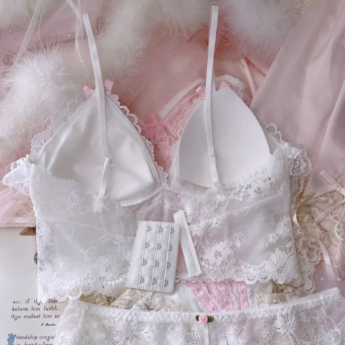 Sweet Lace Bow Lingerie Set