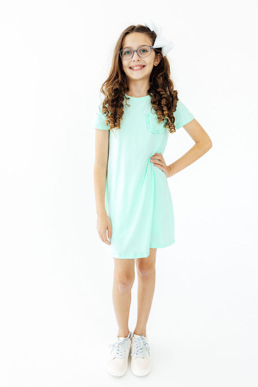 Pastel Green T-Shirt Dress
