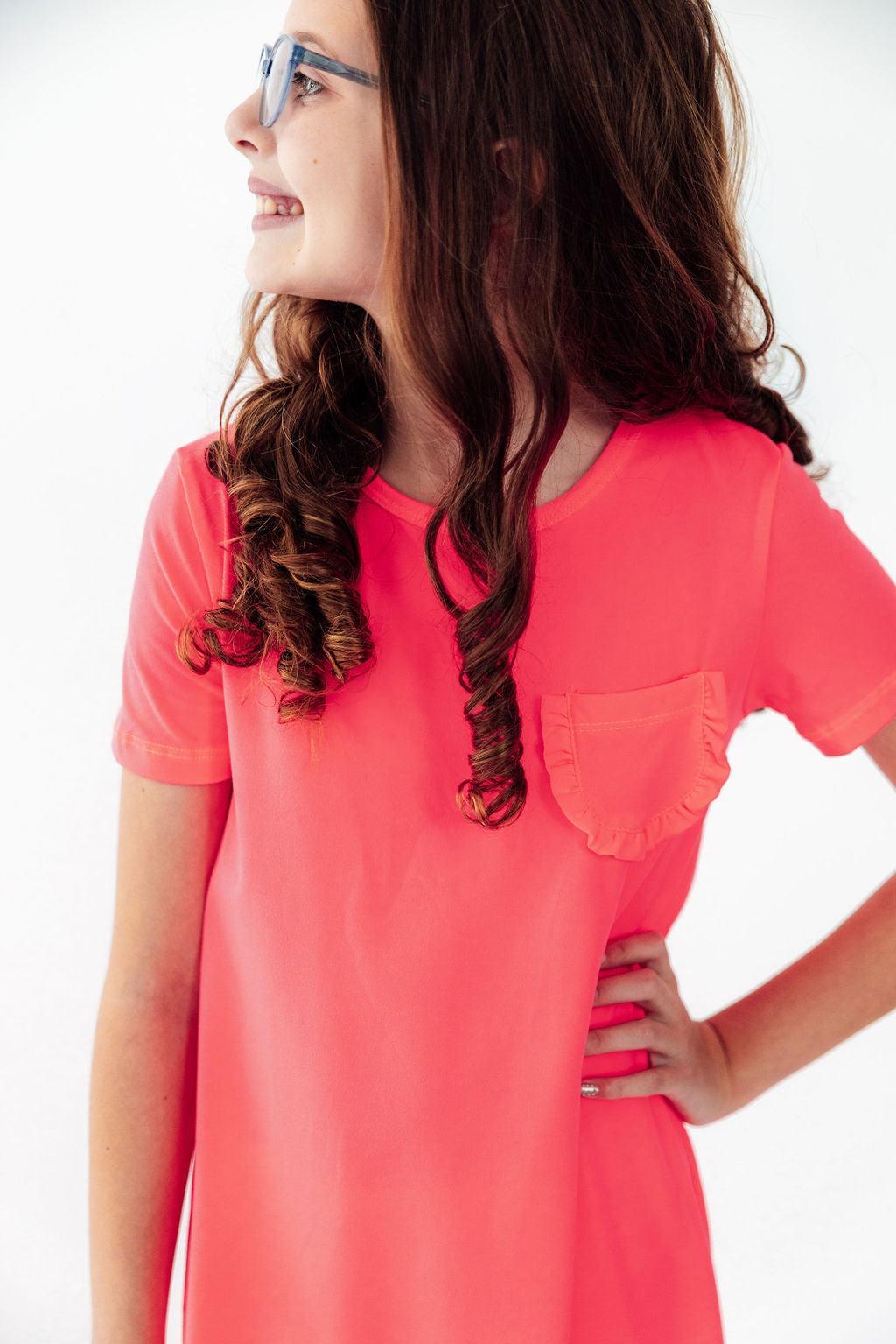 Neon Pink T-Shirt Dress