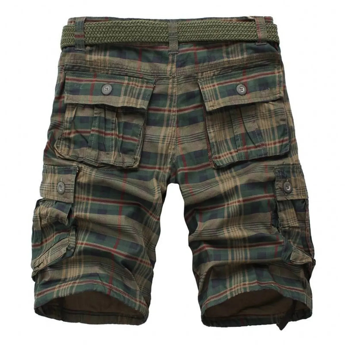 Pantalones cortos cargo con estampado de cuadros