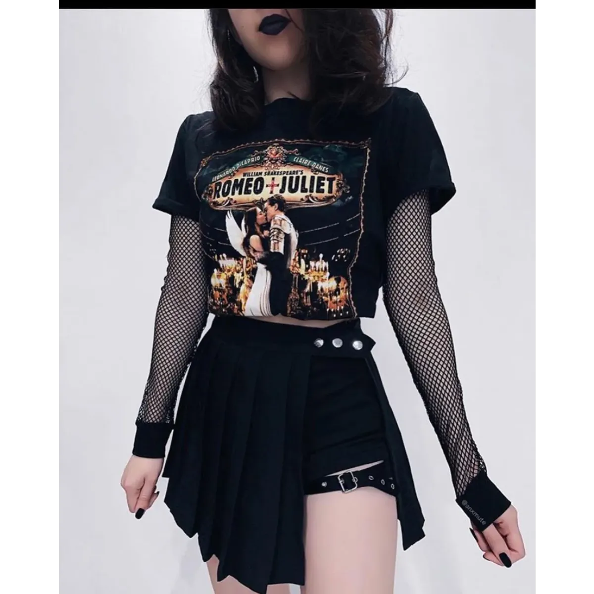 Minifalda gótica plisada – Pantalones cortos de cosplay punk de cintura alta