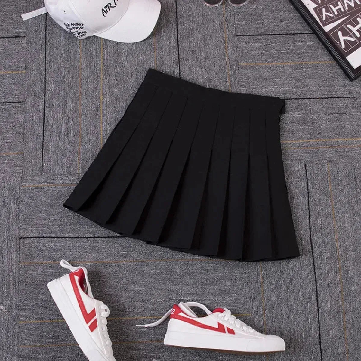 Minifalda plisada de cuadros estilo Harajuku Preppy – Estilo escolar Kawaii