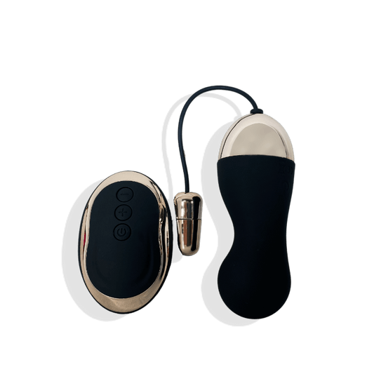 Proserpina - Vibrador de huevo bala negro y bolas chinas con control remoto